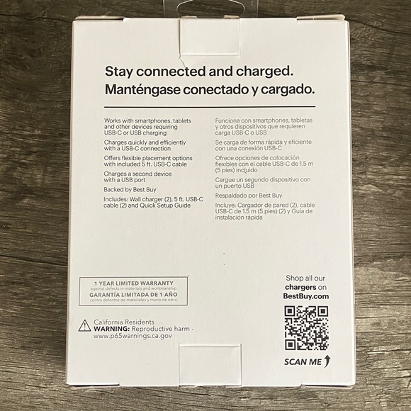 Best Buy Essentials 20W USB-C Wall Charger Kit - Picture 2 of 6